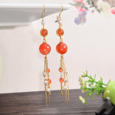 Серьги 天然南炻觇ф反钆渲抡渲橹榱魉张涫纹室金耳慌饰