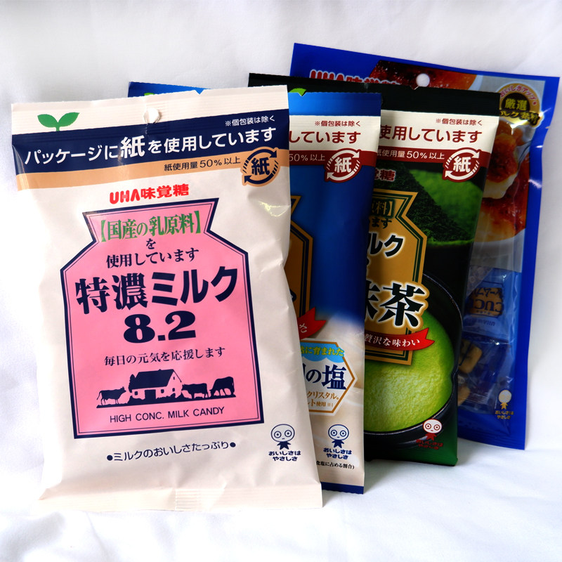 Japan Imports Candy UHA Yo-yo Taste 8 2 Tthick Hard milk Sugar 80g Thick Smeared Tea Milk Rag Tea Taste Sugar