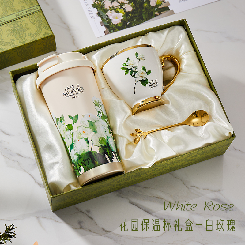 Gifts for Girls' Birthdays, Gifts for Best Friends, Friends, Teachers, High-End Gifts, Van Gogh Thermos Cup Gift Box, Souvenirs