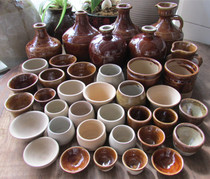 Yunnan ethnic minority pure handmade earthenware cup Coarse pottery bowl Chinese tea set Tea bowl Tea cup tea cup