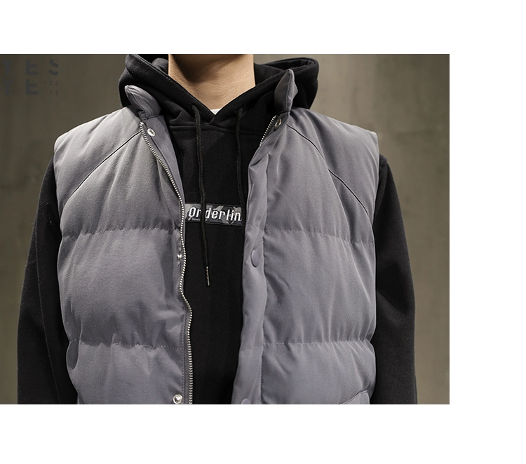 Mùa đông dụng cụ nam giản dị áo vest vest dày lỏng lẻo không tay cotton phù hợp với vest nam vest vest áo vest nam tuổi 50