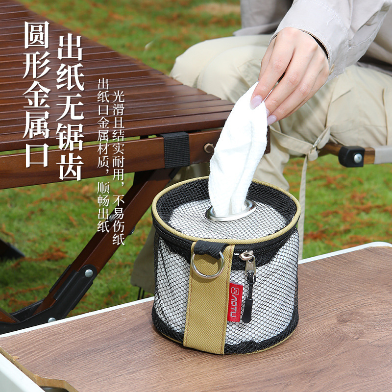 Outdoor Camping Paper Box Car Household Roll Tissue Box Foldableable Ethnic Style Tissue Bag Miscellaneous Storage Box