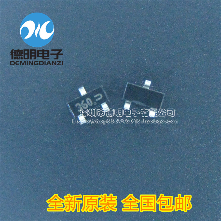 New original FDN360 screen printing: 360 SOT-23 spot patch field effect tube