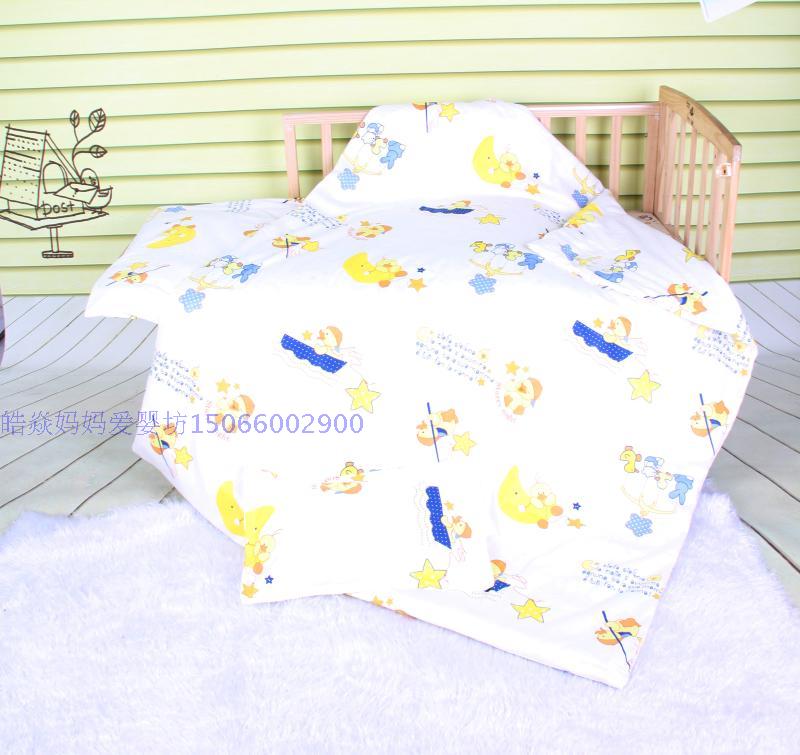 Mẫu giáo chăn ba mảnh cotton trẻ em bộ đồ giường cotton lõi tùy chỉnh phim hoạt hình nap bộ đồ giường gói