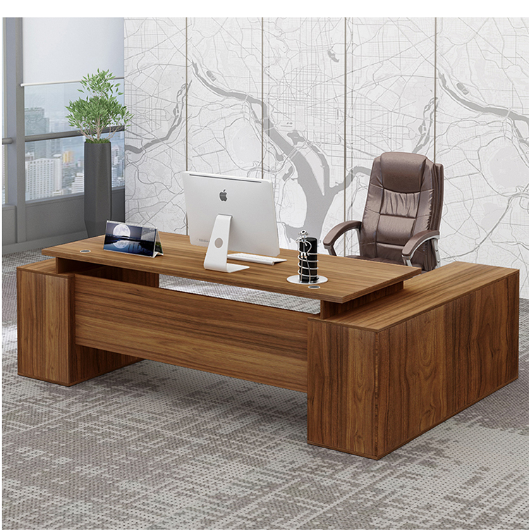 Thời trang bàn máy tính kinh doanh bàn chủ tịch lớp lớn ông chủ bàn thời trang đơn giản hiện đại bàn chủ tịch bàn đồ nội thất - Nội thất văn phòng bàn văn phòng chân sắt