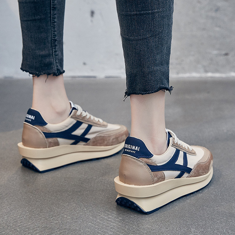 Mostarsea giant shows long legs~2022 new thick-soled forrest shoes women's Korean version of casual sports net red old shoes