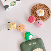 iPhone data cable protective cover anti-break Huawei oppo Apple special mobile phone charger head bite line 11