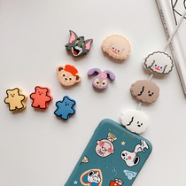 Apple Huawei data line protective cover Cute Xiaomi oppo bite line mobile phone line charger anti-break silicone