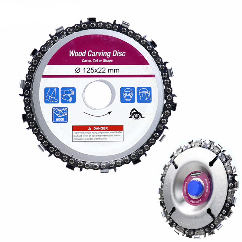 4 5 inch woodworking chain disc cutting blade angle grinder chain disc wood slotting saw blade