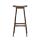 Скандинавский барный стул-седло современный минималистский высокий стул из массива дерева бытовой барный стул из черного ореха mini 4