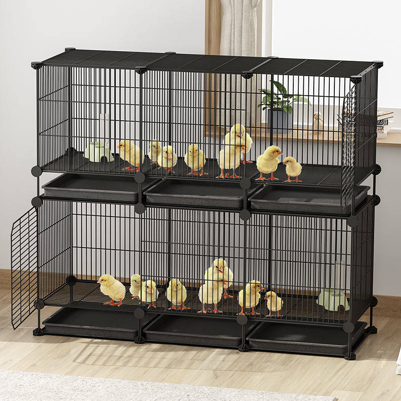 Raising Chicken Coop Home Small Chicken Cage Breeding Chick CRYPTOMESH PET CAGE CHICK WITH AUTOMATIC CLEAR DUNG QUAIL RABBIT CAGE