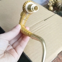 Featured bamboo hand-carved traditional old-fashioned bamboo tobacco stem and pipe closely connected pure copper joint tobacco stem and pipe