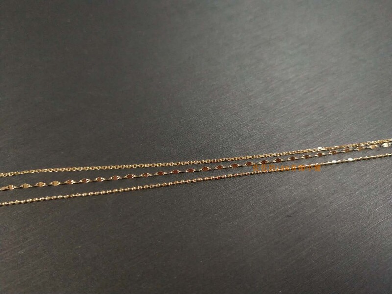 Zaza 18K Japanese-Style Sparkling Triple Tile Beads/Kimono Beads/Long Chain for Single Wear/With Pendants