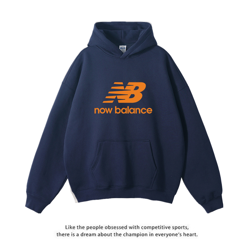 Autumn and Winter New Trendy Brand Classic Nb Hooded Sweatshirt for Men and Women, Fleece-Lined, Loose-Fitting Couple's Hoodie Autumn and Winter New Trendy Brand Classic Nb Hooded Sweatshirt for Men and Women, Fleece-Lined, Loose-Fitting Couple's Hoodie
