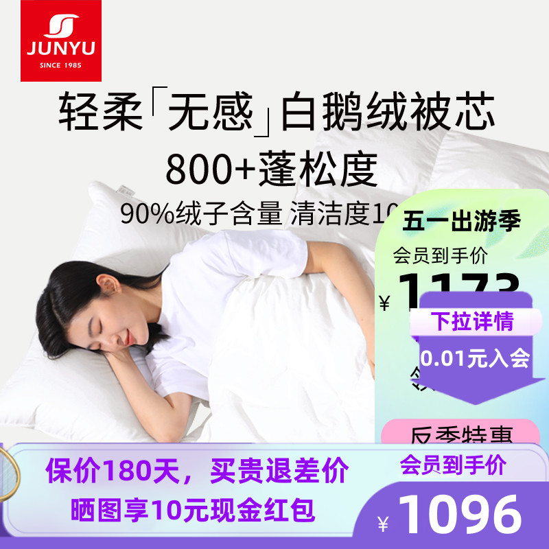 Jun feather feather is thickened by winter velvet 800 watery season by single double velvet core DX242210