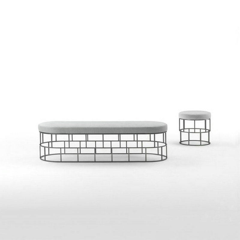 Changing shoes stool Home Living room door Long stool Bedroom clothing Clothing Shop Cloister Netting Red Round Shoe Bench for a soft seat