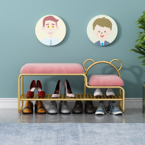 Changing shoe stool household doorway to Nordic seat shoe cabinet modern wearing footstool with footwear shortcut high and low