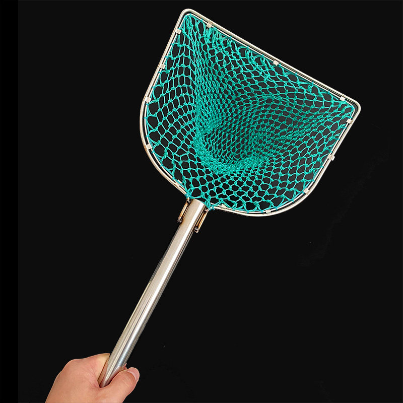 Stainless steel bailing nets for fishing nets fishing gear for sale of fish and shrimp aquatic tools 1cm eye mesh head solid double rings