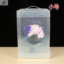 Luduo Korean portable transparent flower box Flower gift packaging box Hand bouquet gift box Flower arrangement gift box