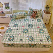 Ice silk mat summer bed hat high-end thin special childrens ins waterproof washable breathable three-piece set