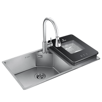 OULIN kitchen sink disinfection machine household large double tank physical store same model OLS480 680 with faucet