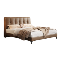Dipu DYP-B1006 genuine leather bed head layer cowhide bedroom double bed master bedroom modern simple leather art bed