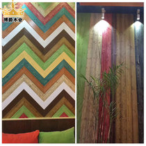 Color gusset board sauna board wall panel solid wood water-based paint European Wall skirt ceiling TV background wall American decorative board