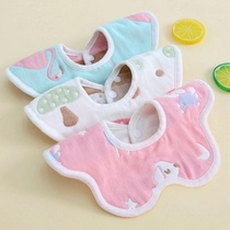 Slip towel cotton baby bib 360 degrees can be rotated for baby baby waterproof spit milk bib spring and summer comfort