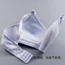 Teenage Girl Big Code Underwear Poly-up Breast Anti Drooping Pure Cotton Big Chest small No marks Untight College Bra