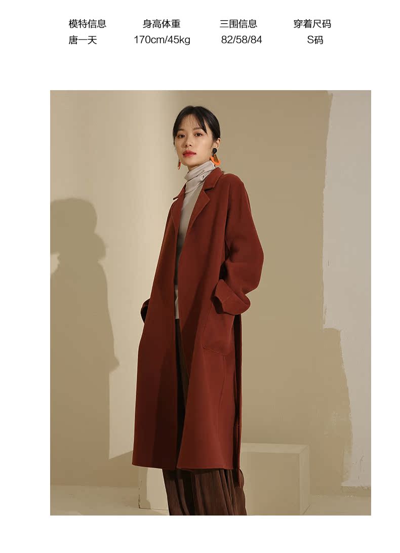 PY Womens 2018 mùa thu đông mới Phiên bản Hàn Quốc của áo khoác cashmere hai mặt dành cho nữ áo len mỏng dài - Áo len lót đôi áo len cardigan