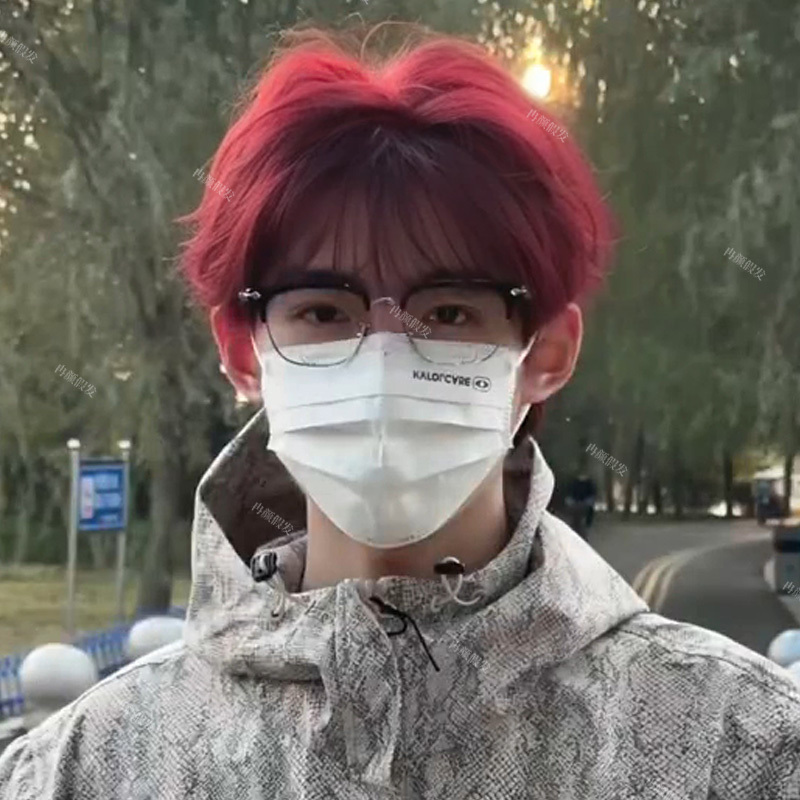 Red Wig for Men, Korean Style, Short Hair with a Slightly Messy Bangs, Natural and Fluffy, Realistic Full Head Wig for Men Red Wig for Men, Korean Style, Short Hair with a Slightly Messy Bangs, Natural and Fluffy, Realistic Full Head Wig for Men