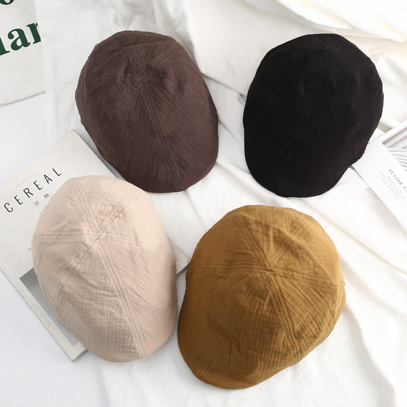 Day Ensemble Retro 100 lap Forward Inron Leisure short hat along the breathable hat Women spring summer yuppie street Berei painter hat