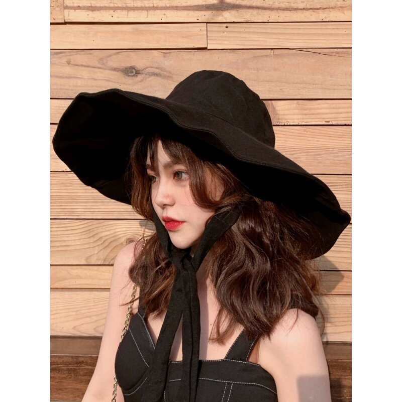 Net Red Hat Child wide eatery sunbeds windproof out of the Canopy Day Series Fisherman Hat Summer Great Hat Peak Thin)