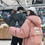Dịch vụ bánh mì hồng phiên bản Hàn Quốc của một người đàn ông và một người phụ nữ mùa đông 2018 mới áo dạ ngắn
