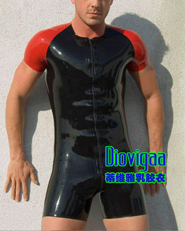 latex clothing men sports gel coat can be worn out latex catsuit Latex garment