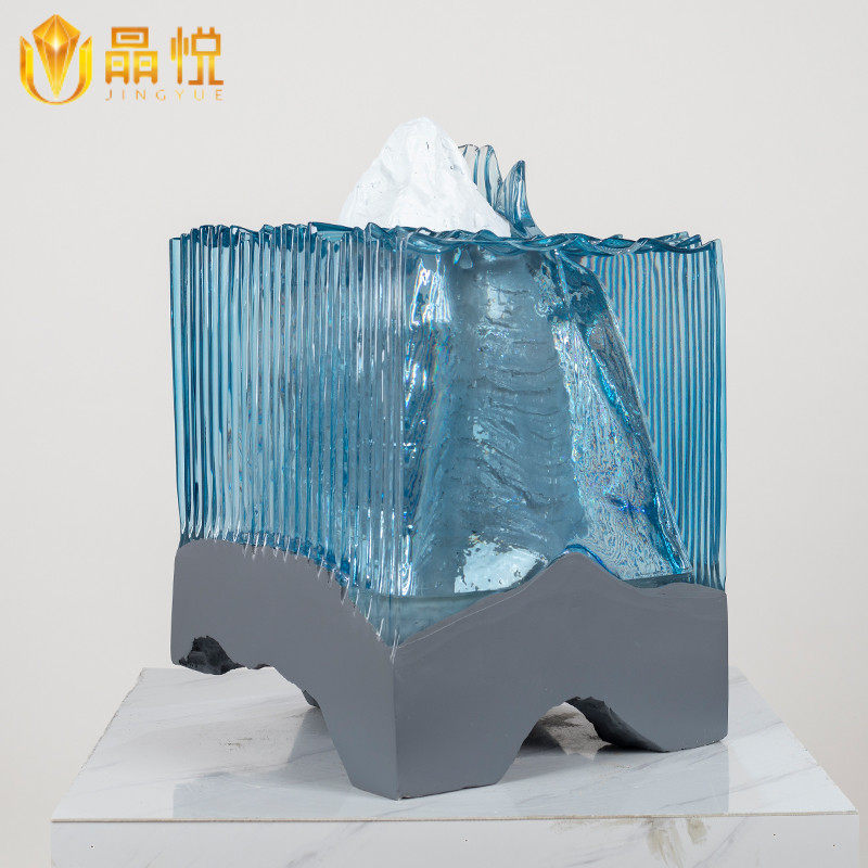 Mediterranean Modern Art Abstract Sculpture Glass Fiber Resin Foreground Wine Cabinet Genguan Dining Room Boilerplate Pendulum