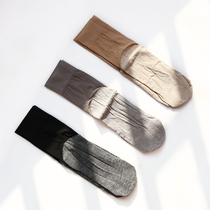 Short canister silk stocking spring summer thin style goose down wear resistant anti-seducting black meat color non-slip cotton bottom stockings Sox women