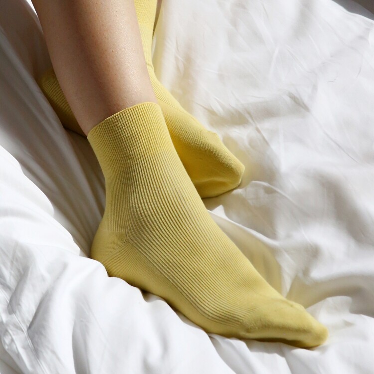 New quality bone - free stitch comfortable double needle Japanese cotton socks suppressor lady pure cotton minimal socks