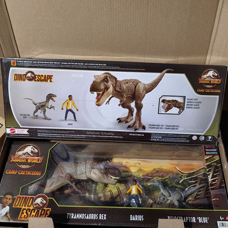 Mattel Jurassic Dinosaur Scene Figure Set Owen Velociraptor Dinosaur Toy Without Sound