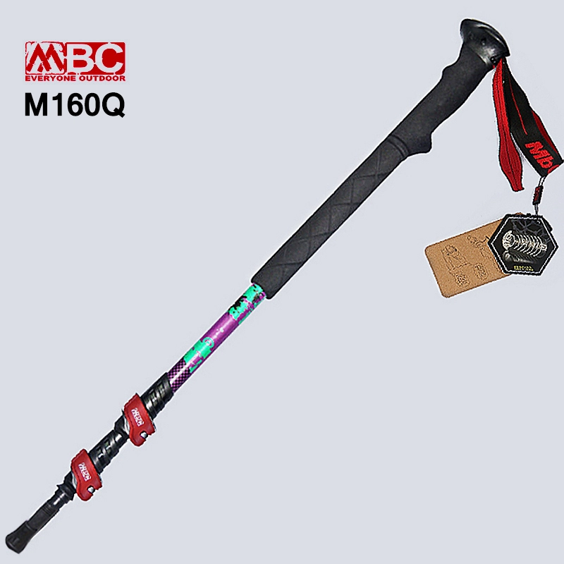MBC chính hãng 99% siêu nhẹ bằng sợi carbon ngoài trời trekking cực đi bộ gậy đi bộ M160Q khóa ngoài - Gậy / gậy