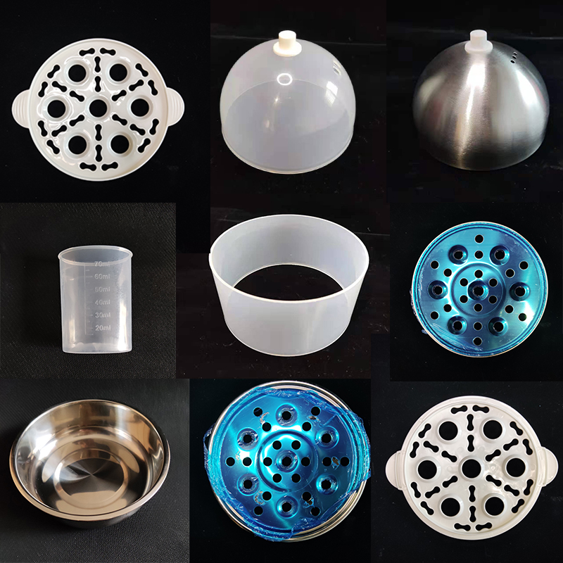 Egg Boiler Accessories Egg Steamer Universal Upper Lid Steaming Rack Steaming Bowl Measuring Cup 14cm Optional Stainless Steel PP Plastic