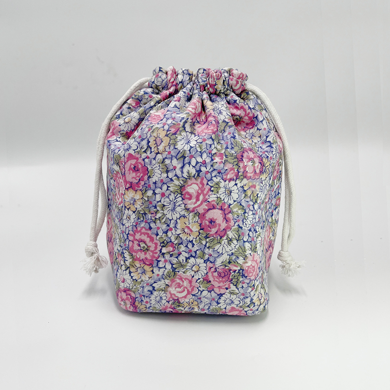 Handmade cotton casual beam mobile phone bag cute ins small portable cloth bag pastoral pure cotton quilted with lining