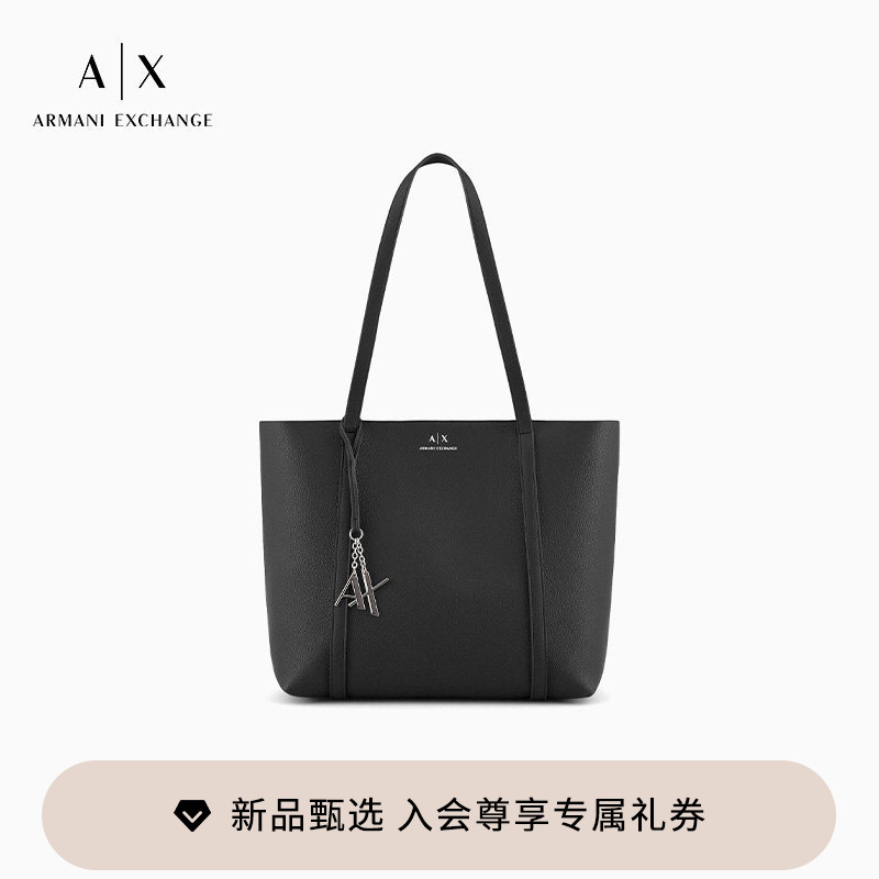 Armani Exchange/Armani Women's Zippered Commuter Style Simple Handbag Shoulder Tote Bag Official Armani Exchange/Armani Women's Zippered Commuter Style Simple Handbag Shoulder Tote Bag Official