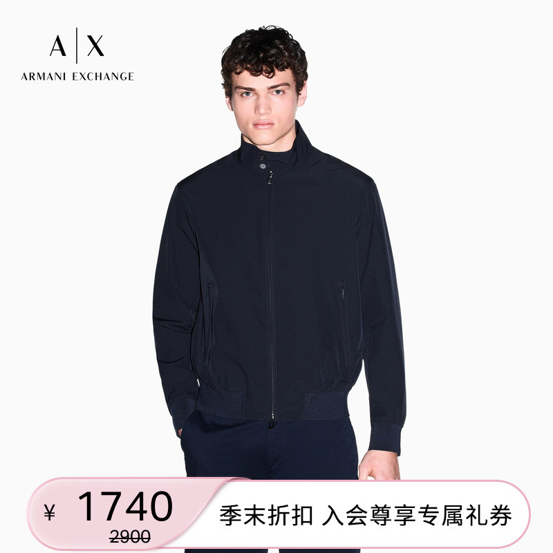 Armani Exchange/Armani 26 New Summer Style Men's Stand-Up Collar Business Harrington Jacket