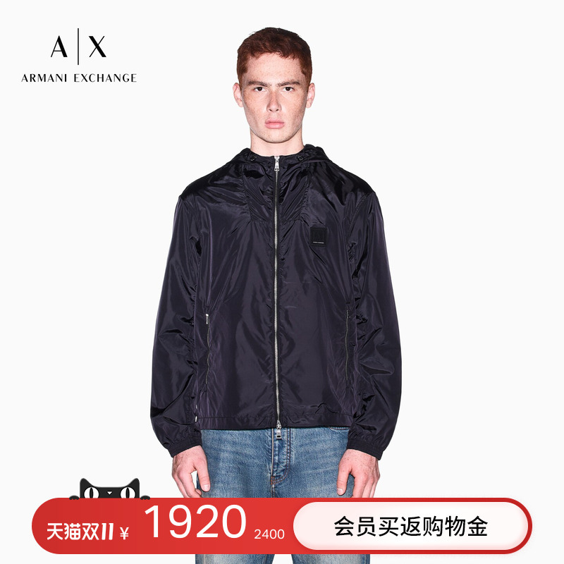 Armani Exchange/Armani Autumn and Winter Men's Hooded Short Outdoor Sports Bomber Jacket