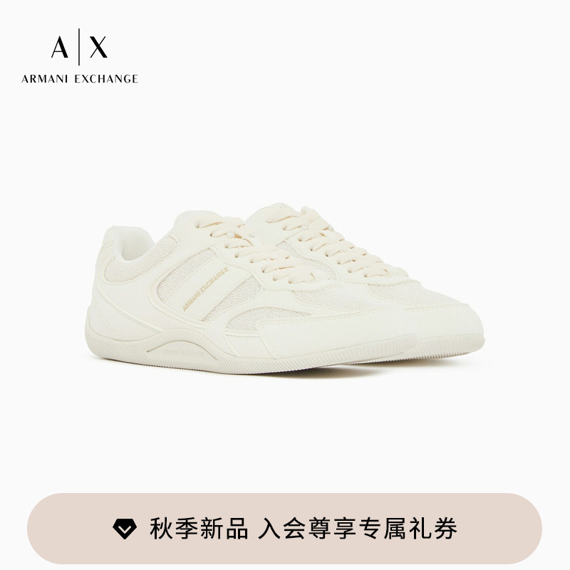 Armani Exchange/Armani's New Autumn and Winter Women's Lace-Up Solid Color Low-Top Patchwork Sports Casual Shoes Armani Exchange/Armani's New Autumn and Winter Women's Lace-Up Solid Color Low-Top Patchwork Sports Casual Shoes