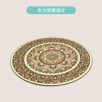 Mi Leer round yoga mat Professional non-slip natural rubber meditation meditation mat Printed mat meditation wool mat