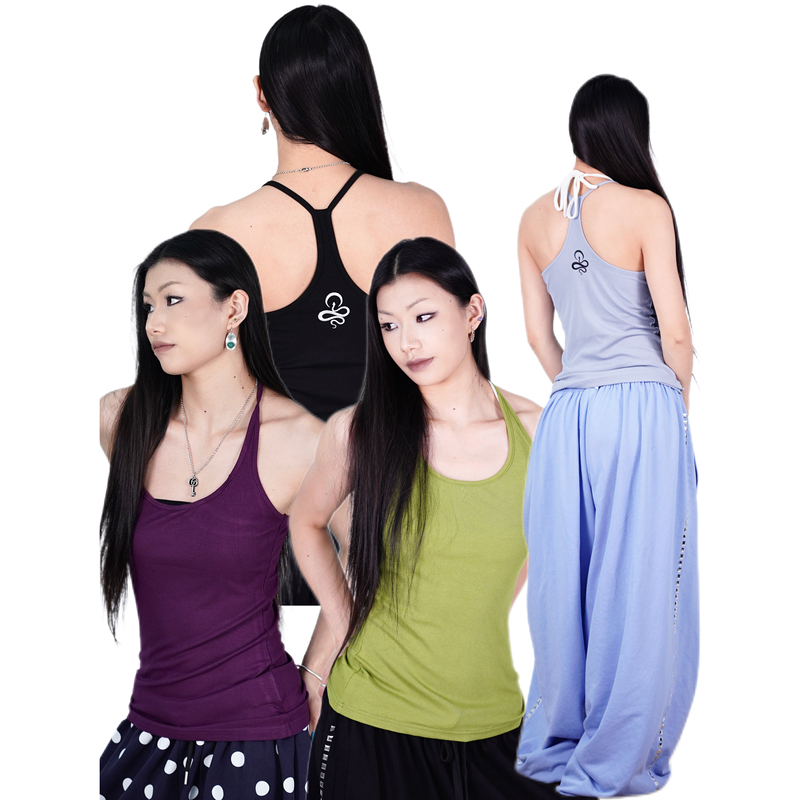 Suans Original Snake Embroidery Crescent Moon Snake Tank Top Retro Fashion Versatile Simple Outfit Tank Top