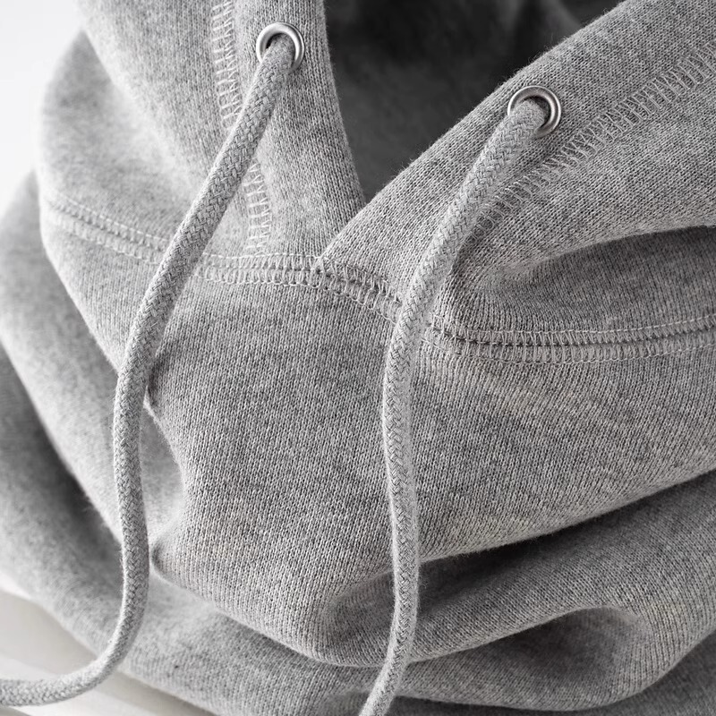 Overseas Order Surplus ~ Cut-Label Export Clearance ins Super Popular Solid Color Hooded Sweatshirt for Men and Women, Autumn and Winter Fleece-Lined Jacket