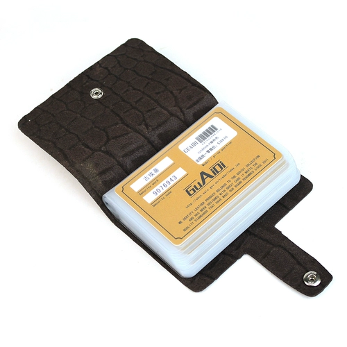 Cardbag Men's Leather Rotation Бизнес -мужчина и женщина -стиль Buckle Bank Card Multi -Clamp High -End Кредитная карта Бесплатная доставка